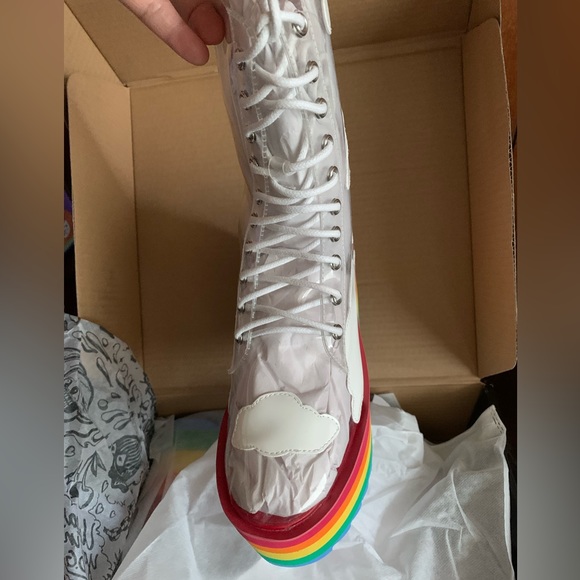 NIB Dolls Kill x Current Mood Happy Daze Platforms Shoes Size US 7 Women - Picture 8 of 11